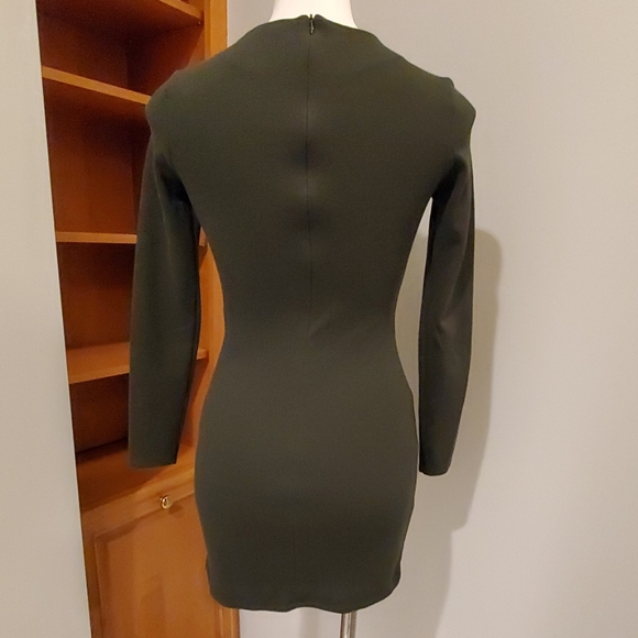 Zara White Black Collection Green Dress Size S - Picture 7 of 9